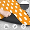 thumbnail image 3 of Sikiie Orange And White Polka Dot Car Foot Mat Set of 4 Pieces Basics Universal Fit Rubber Carpet Floor Mats For Car SUV Van & Truck, 26.8"L x 17.3"W (Front), 13"L x 17.3"W(Rear), 3 of 6