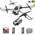 thumbnail image 3 of Cámara Aérea Uav Drone FPV plegable 4K HD de doble lente para adultos principiantes (batería gris2), 3 of 9