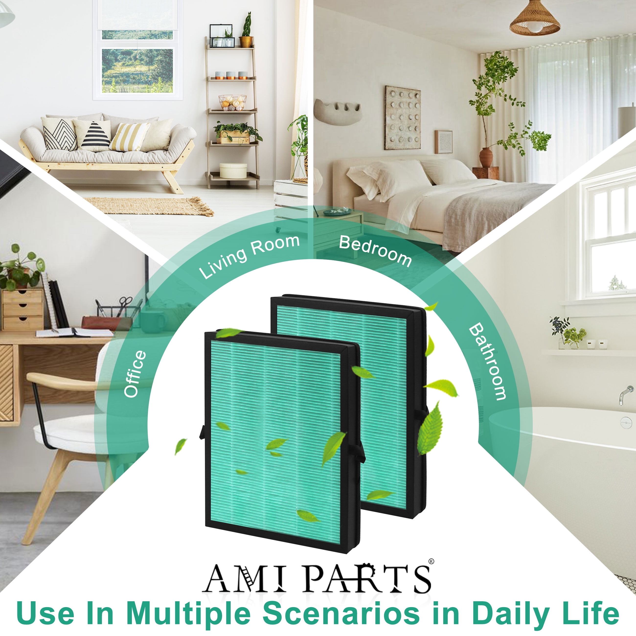 AMI PARTS Mk04 3-in-1 True Hepa Filter Replacement Air Filter For Aroeve Mk04 Mg04Jh Air Purifier
