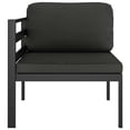 thumbnail image 4 of vidaXL 6 Piece Patio Lounge Set with Cushions Aluminum Anthracite, 4 of 9