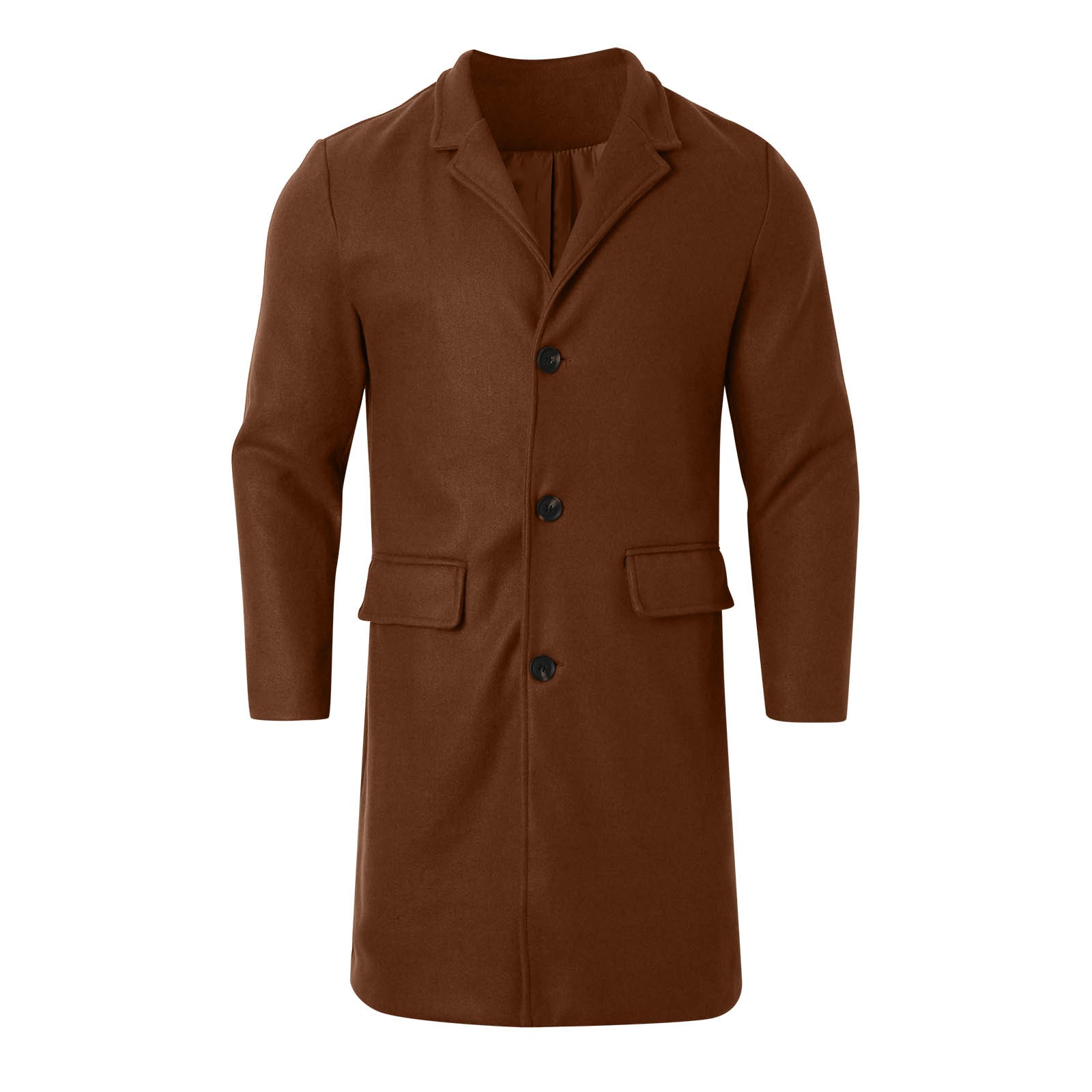 QHFBli Oversized Mens Trench Coat Men's Winter Wool Overcoat Long