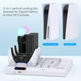 thumbnail image 4 of Vertical Stand for PS5 with Cooling Fan and Controller Charging Station, Charging Stand for PSVR, Game Storage Organizer Remote Control Slot, 4 of 7
