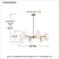 thumbnail image 4 of Curran 6-Light Bronze Gold Chandelier, 4 of 8