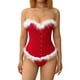 thumbnail image 1 of Corsé De Navidad Para Mujer, Tops, Empalme, Hebilla Delantera, Atar En La Espalda, Disfraz De Cosplay XBTCLXEBCO XS;Red, 1 of 6