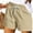 Beige, variant on Kojanyu Comfy Women's Casual Drawstring Roll Cuff Shorts, Multi Pocket Elastic Waist Summer Utility Shorts, Lightweight Polyester, Sizes S-XXL