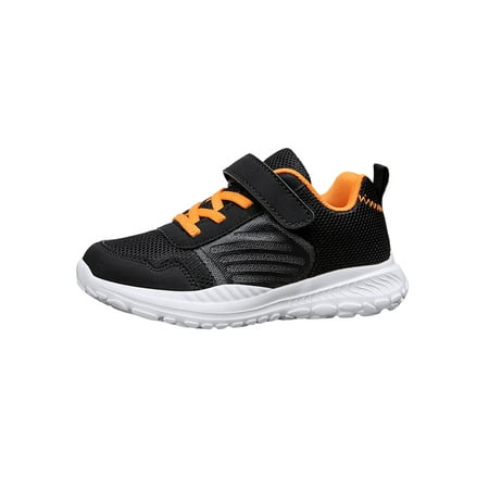 

Daeful Kids Sneakers Sport Running Shoe Casual Athletic Shoes Comfort Mesh Trainers Children Fashion Black Orange 1Y