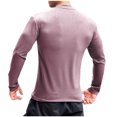 thumbnail image 3 of SwiftWear Mens Undershirts Fashion Casual Pullover Ribbed Slim Fit Tops Solid Sports Long Sleeve Crewneck T-Shirts, Purple L, 3 of 4