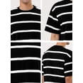 thumbnail image 6 of Lars Amadeus Men's T-Shirts Color Block Round Neck Short Sleeve Tops, 6 of 6