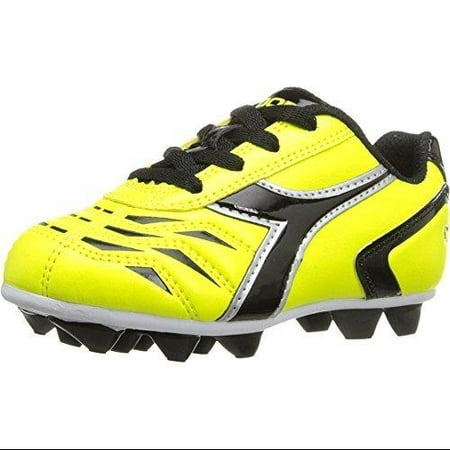 Diadora Boy's Capitano MD JR Soccer Cleats Yellow Nylon Cotton Polyurethane 3 Little Kid (Best Adidas Soccer Shoes)