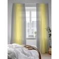 thumbnail image 6 of Sheer Curtains 2 Panels Set, Yellow Grey Gradient Ombre Window Sheer Curtains for Living Room/Bedroom, Light Filtering Rod Pocket Voile Drapes, 52" W x 84" L, 6 of 7