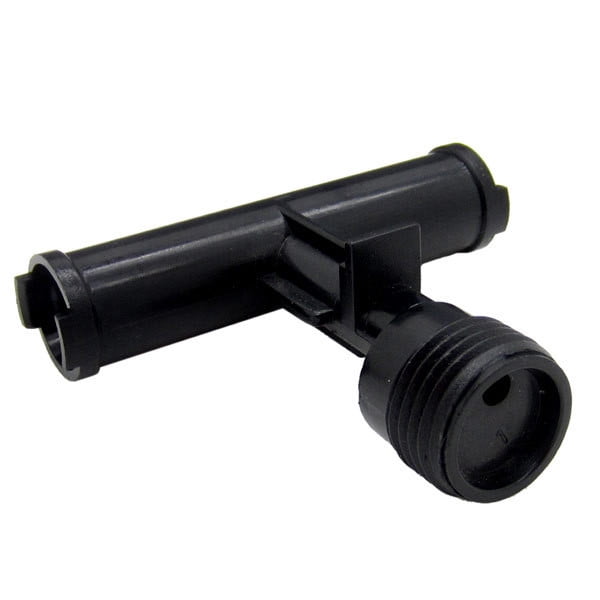 Dura Faucet Tête de Douche DF-RK900-BK Vanne de Remplacement; Tee Droit; Noir; avec Tête de Brise-Vide