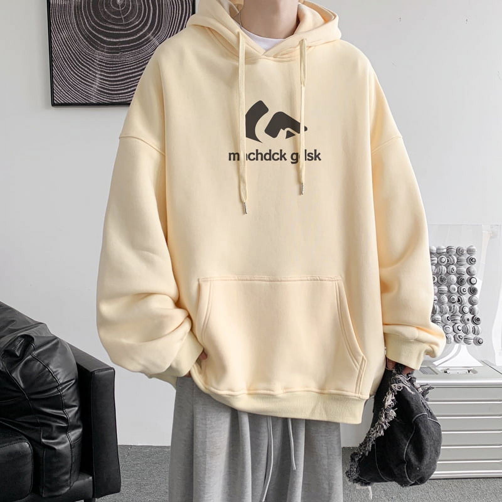 Spring And Autumn Hong Kong Style Heavyweight Hooded Sweatshirt Men'S Trendy Loose Versatile Jacket Lake Green S