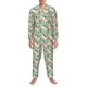 thumbnail image 3 of Fotbe Flamingo And Monstera Pijama de Hombre con Estampado de Manga Larga, Conjunto de 2 Piezas, Ropa de Dormir Suave y Cómoda con Bolsillos-Large, 3 of 7