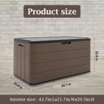 thumbnail image 2 of Horti Cubic Large Waterproof Deck Box with Lockable Covers, All-Weather Resistance, Heavy-Duty HDPE, 10.5 cu ft Storage Bench for Cushions, 2 of 7