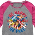 thumbnail image 3 of Paw Patrol - Americana - Be Happy, Be Free - Toddler & Youth Girls Raglan Graphic T-Shirt, 3 of 6