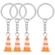 thumbnail image 1 of 4 Uds Mini llaveros de cono de tráfico lindos colgantes de bloque de carretera llaveros para bolsos mochila accesorios decoración para llaves colgantes, 1 of 5