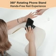 thumbnail image 2 of Unique Bargains Nail Arm Rest with 360° Rotating Phone Holder U Shaped Manicure Hand Rest Detachable Arm Rest for Nail Tech for Salons or Home Use Beige, 2 of 8