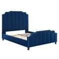thumbnail image 3 of Modway Lucille Queen Performance Velvet Platform Bed, Blue, 3 of 6