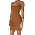 thumbnail image 1 of 2021 TP-5TG Été Nouvelle Robe d'Été Unie Grande Taille Aguichant à Bretelles Spaghetti Camisole Mini Robe Femmes Boîte de Nuit Fête Robes, 1 of 7