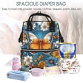 thumbnail image 5 of Zufioo Spring Butterfly Flowers Print Large capacity mommy bag, diaper bag, waterproof parent-child backpack, multi-pocket design backpack suitable for travel and shopping, 5 of 6