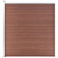 thumbnail image 5 of vidaXL WPC Fence Set 10 Square + 1 Slanted 720.5"x73.2" Brown, 5 of 12