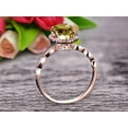 thumbnail image 5 of 8x6mm Oval Cut 2 Carat Champagne Diamond Moissanite Engagement Ring Solid 10k Rose Gold Halo Anniversary Ring, 5 of 5