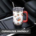 thumbnail image 7 of Tumbler with Handle and Straws 40 oz Stainless Steel Cute Crab Marine Adorable Travel Coffee Mug Birthday Present for Men Dad Son Husband Gifts for Him/Her Coffee Mugs, 7 of 7