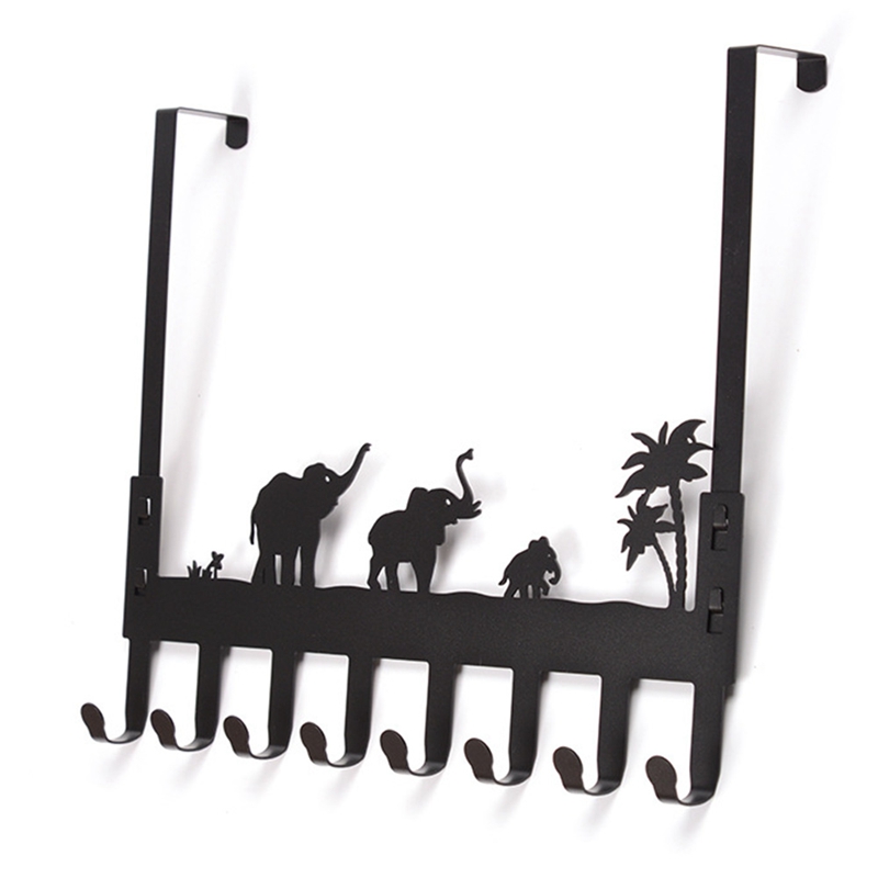 Over the Door Towel Racks for Bathroom,Black Door Hanger Hook Towel
