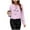 Pink, variant on Womens Fashion Daily Bow Tie V-Neck Comfy Loose Blouses Tops Women' Casual Comfortable Printed V-Necked Blouse Long Sleeve Tops
