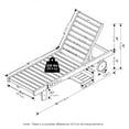thumbnail image 3 of Furinno TIOMAN 76" Long Sun Lounge Chair Pullout Tray and Wheels Light Wood, 3 of 4