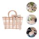 thumbnail image 3 of Woven Beach Bag Fashion Women Handbag Portable Storage Bag Summer Beach Tote, 3 of 4