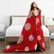 thumbnail image 5 of Manta de franela blanca con copos de nieve, color rojo, para Navidad, 2 unidades, muy suave, acogedora y cálida, de microfibra, para el hogar, de 60 x 50 pulgadas, para viajes y acampadas, para, 5 of 8