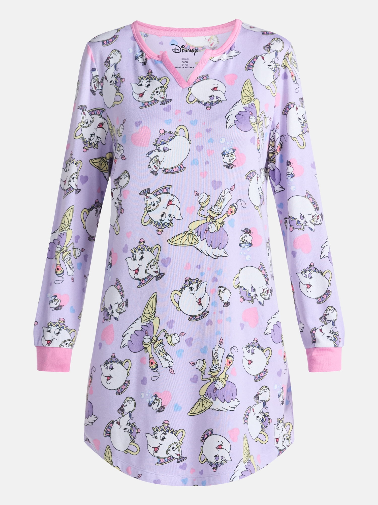 Disney Beauty and the Beast Women's Valentine's Day Sleepshirt, Sizes XS-3X