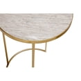 thumbnail image 5 of Dolly White Genuine Marble Top and Gold Base Nesting End Tables, 5 of 7