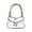 White, variant on VMWMSSR Cute Bow Handbag Shaped Table Bag Hook Portable Metal Tabletop Purse Hanger Floral Glitter Print Foldable Table Edge Handbag Holder For Desk Bag Storage(White-2.56")