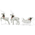 thumbnail image 7 of Pemberly Row Mesh Metal Reindeer & Sleigh Christmas Decoration - Gold, 7 of 7