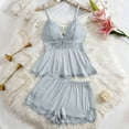 thumbnail image 2 of SONXAHE Women's Lace Pajamas Set Adjustable Spaghetti Strap Bedroom Sleepwear, 2 of 3