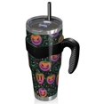 thumbnail image 2 of 40oz Tumbler,Neon Halloween Pumpkins Pattern Insulated Tumblers with Removable Handle,Stainless Steel Double Vacuum Coffee Tumbler Cup with Straw for Home,Office,Travel,Party, 2 of 5
