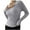Gray, variant on UAMVSH Women's Ribbed Knitted Sweaters Slim Fit Long Sleeve Casual Tunic Tops Lightweight Lapel V-Neck Work Layering Dressy Sweater Pullover(X-Large,Yellow)
