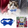 thumbnail image 3 of Cat Collar with Bow Tie and Bell Soft Adjustable for Kitten Small Pet Solid Pure Color Quick Release Buckle for Small Dogs Basic Wedding Collar, 3 of 7