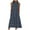 Dark Blue, variant on Odeerbi Summer 2025 Casual Dresses for Women Print Beach Holiday Dress Round Neck Big Swing Pocket Maxi Dress Orange