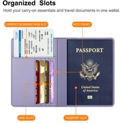 Fintie RFID Blocking Passport Holder, Lilac Purple, 2-Piece