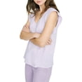 thumbnail image 3 of Sanctuary Clothing Womens Flutter Sleeve Basic T-Shirt, Purple, X-Large, 3 of 3