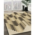 thumbnail image 2 of Ahgly Company Indoor Square Patterned Wood Brown Area Rugs, 4' Square, 2 of 6