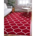 thumbnail image 1 of Unique Loom 3146726 4 x 6 ft. Rounded Trellis Frieze Rectangular Rug, Red, 1 of 5