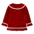 thumbnail image 4 of Pijamas navideños para niños y niñas, ropa de dormir de manga larga de terciopelo rojo, traje de Pjs Top + pantalón, 4 of 4