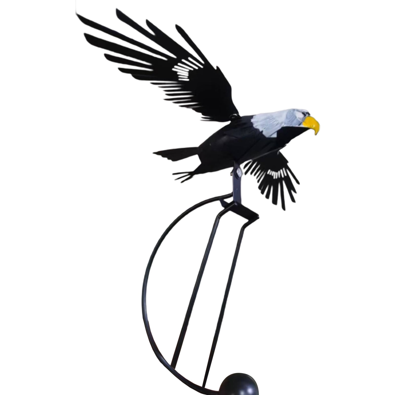 JULYING Metal Eagle Pile Rustic Owl Stake Courtyard Lawn Ornament