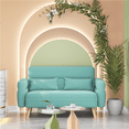 thumbnail image 2 of Yaheetech 46'' W Modern 2 Seater Sofa Couch with Solid Wood Legs, Aquamarine, 2 of 8