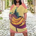 thumbnail image 2 of Tropical Fruits with Exotic Flavors Women's Summer Short Sleeve Casual Dresses Party Dress, 2 of 6