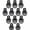 Black, variant on Stcellnmex 12 Pcs Silver 1/4 Inch 700 Lbs D Ring Tie Down Bracket Mounting Plate for Ratchet Straps Car Truck Bed Cargo
